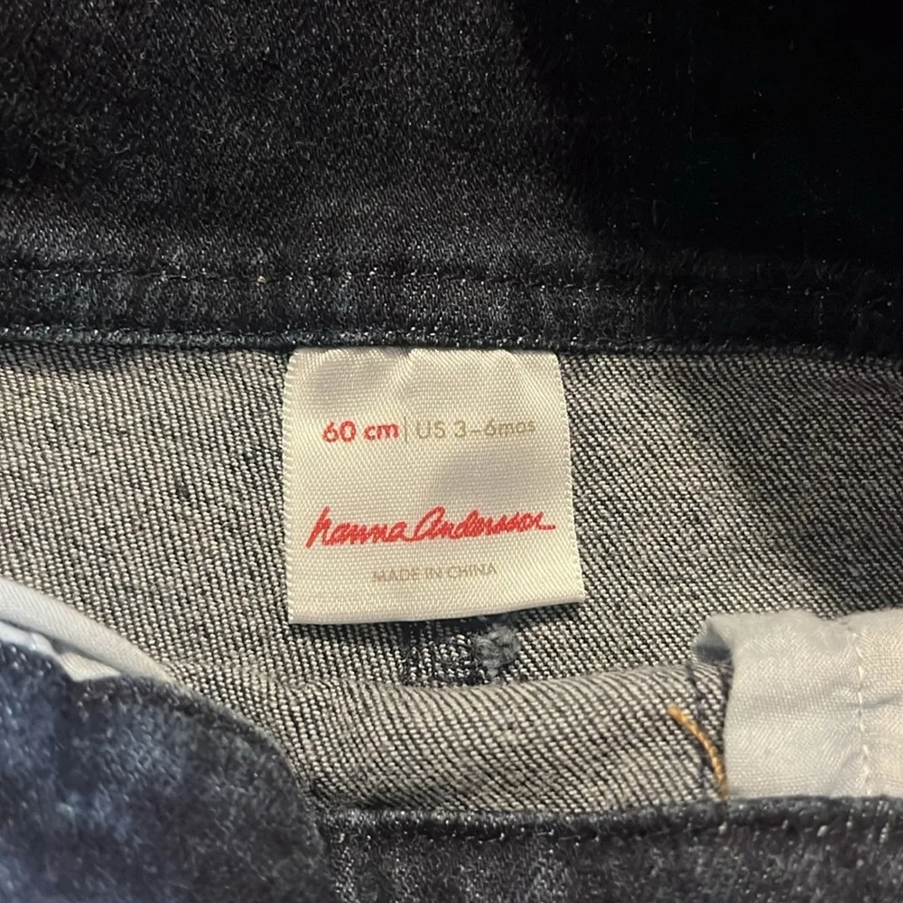 Hanna‎ Andersson Infant Denim Overalls 3-6M